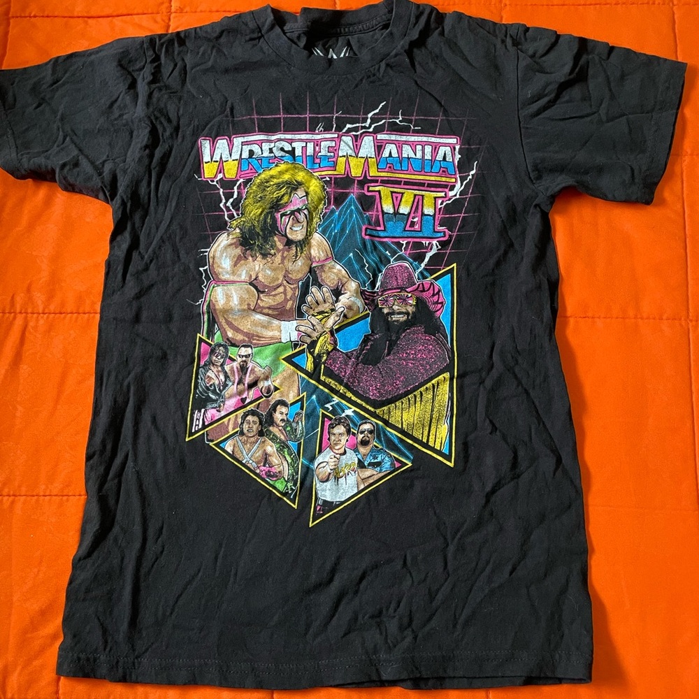 Wrestlemania 6 Graphic Tee T-shirt Mens Small Black Pre-owned